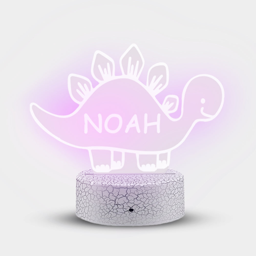 Personalized LED Dinosaur Lamp Kids Night Light With Name