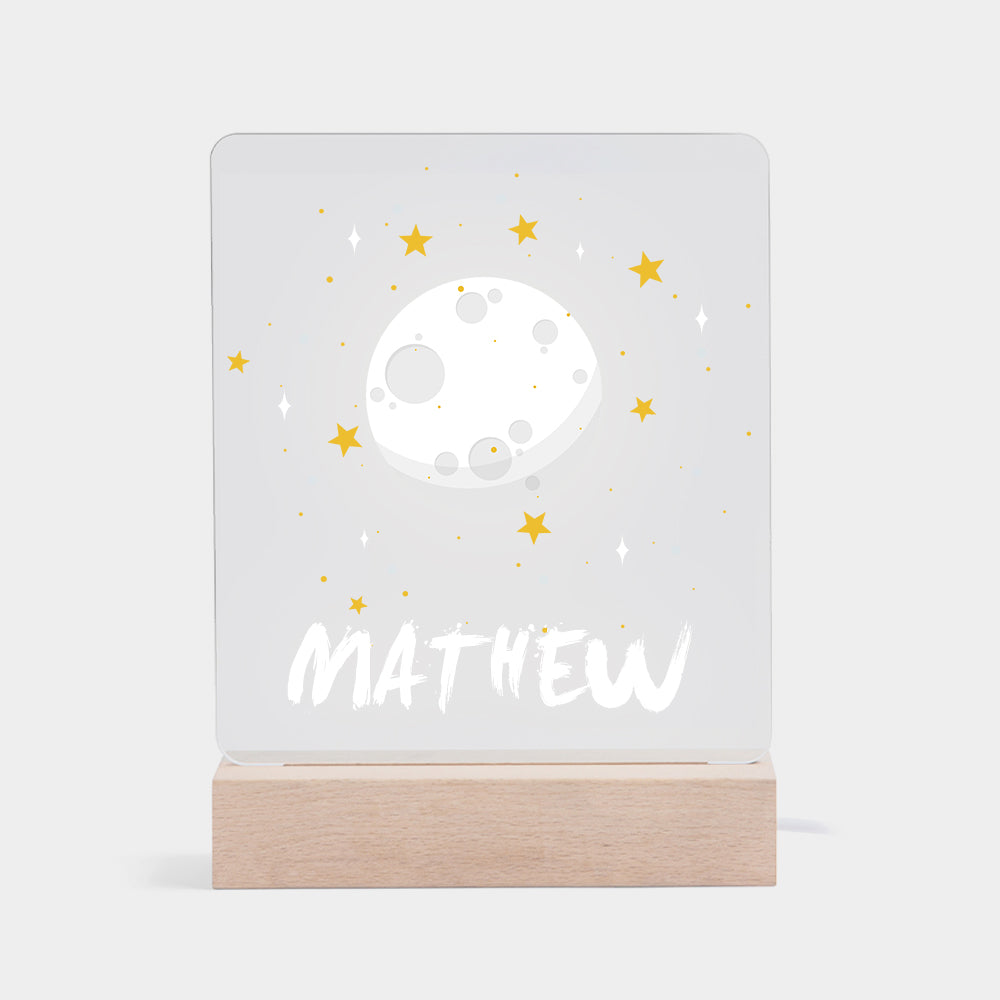 Personalized LED Moon Lamp Kids Night Light With Name