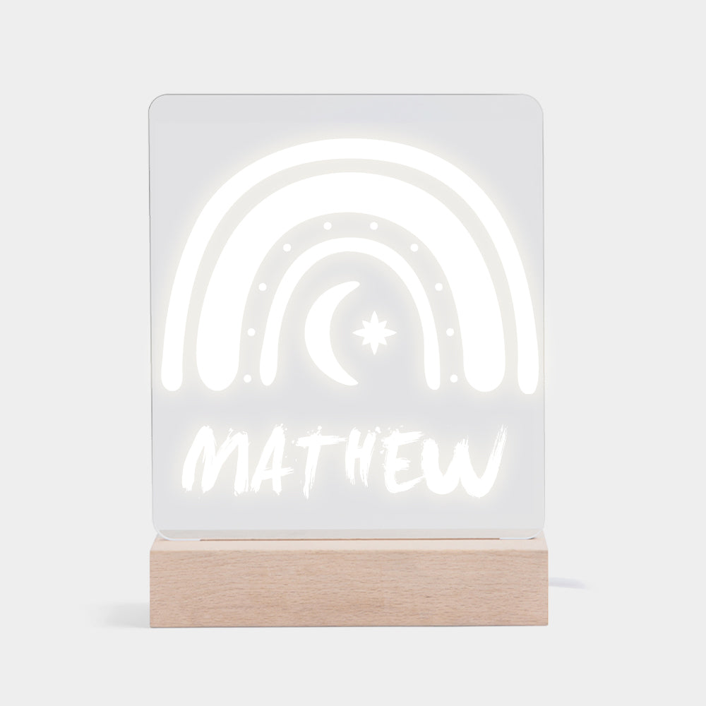 Personalized LED Rainbow Lamp Kids Night Light With Name