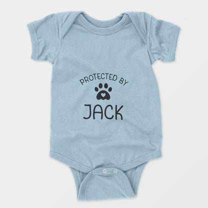 Personalized Baby Bodysuit Onesie For Newborn Dog Paw