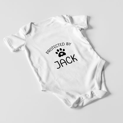Personalized Baby Bodysuit Onesie For Newborn Dog Paw