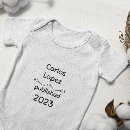 Personalized Baby Bodysuit Onesie For Newborn With Name And Date