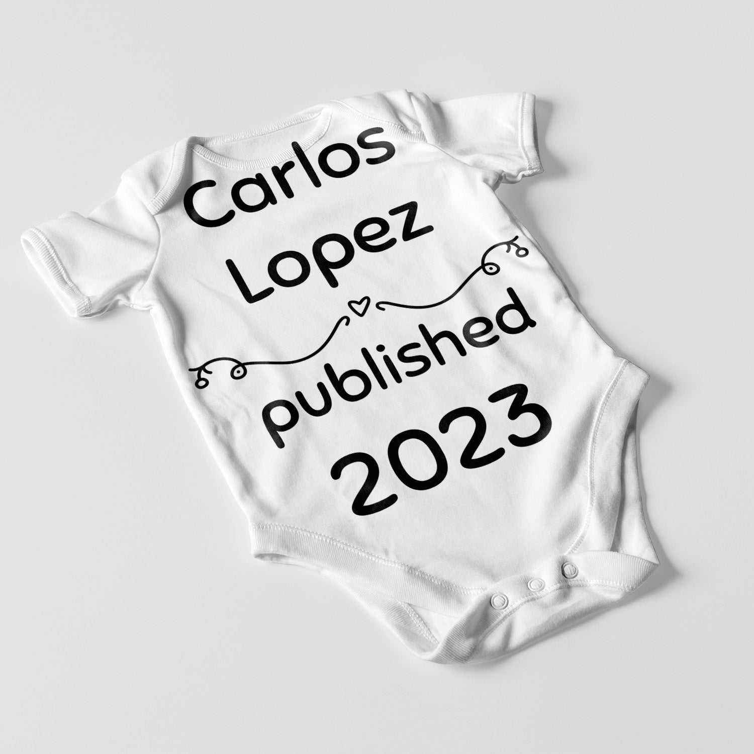 Personalized Baby Bodysuit Onesie For Newborn With Name And Date