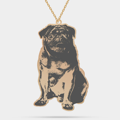 Personalized Necklace with Engraved Pet Photo