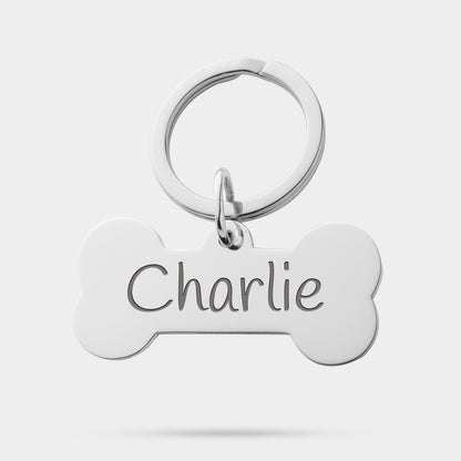 Personalized Engraved Dog Bone Keychain