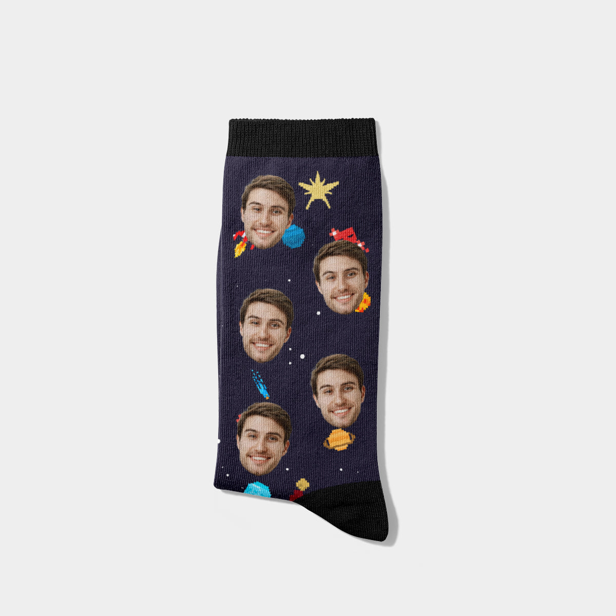 Personalized Space Retro Game Socks