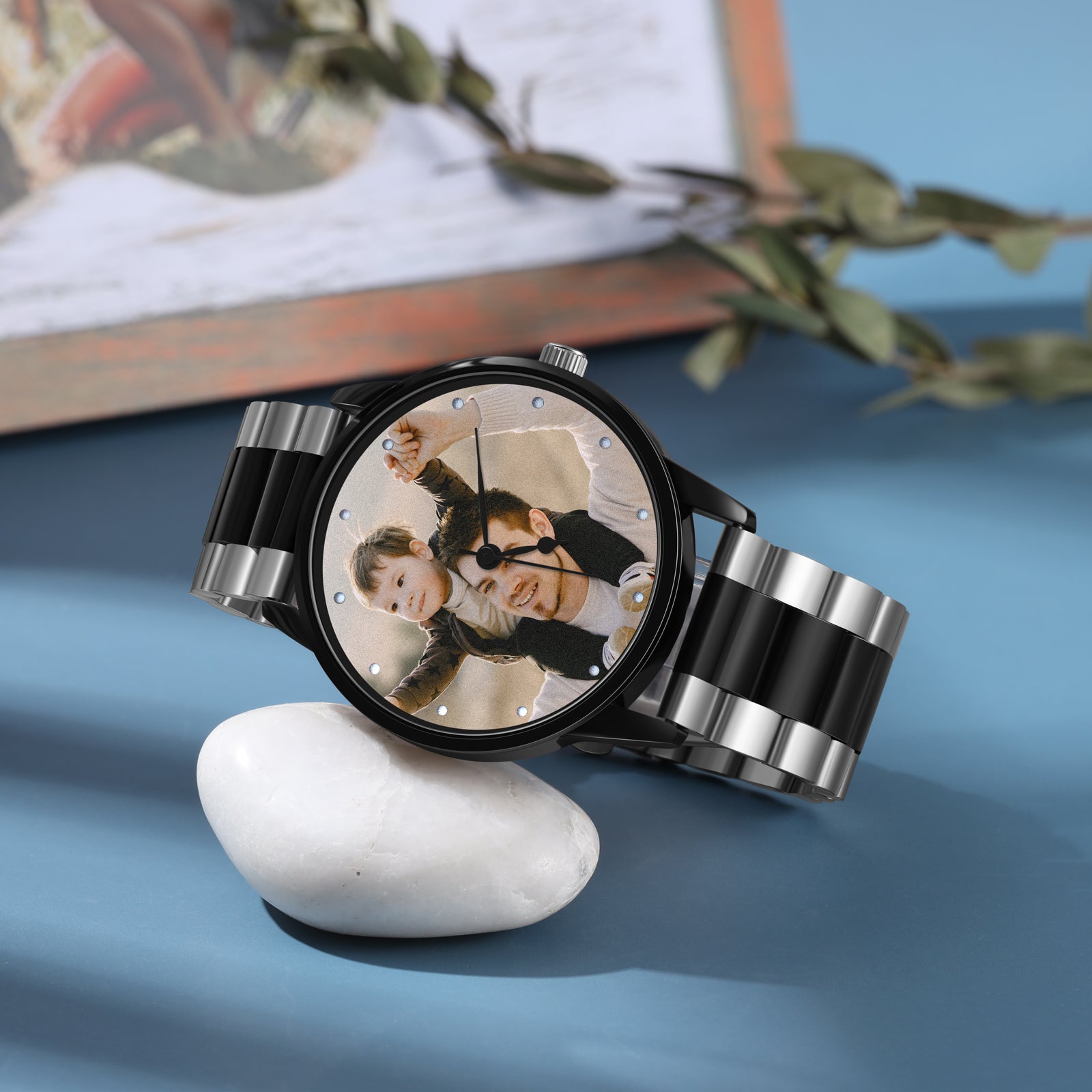 Custom Photo Watch Stainless Steel Wristband For Men