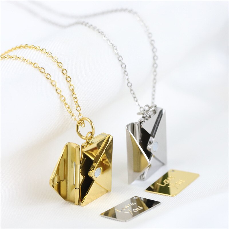 Personalized Letter Envelope Necklace
