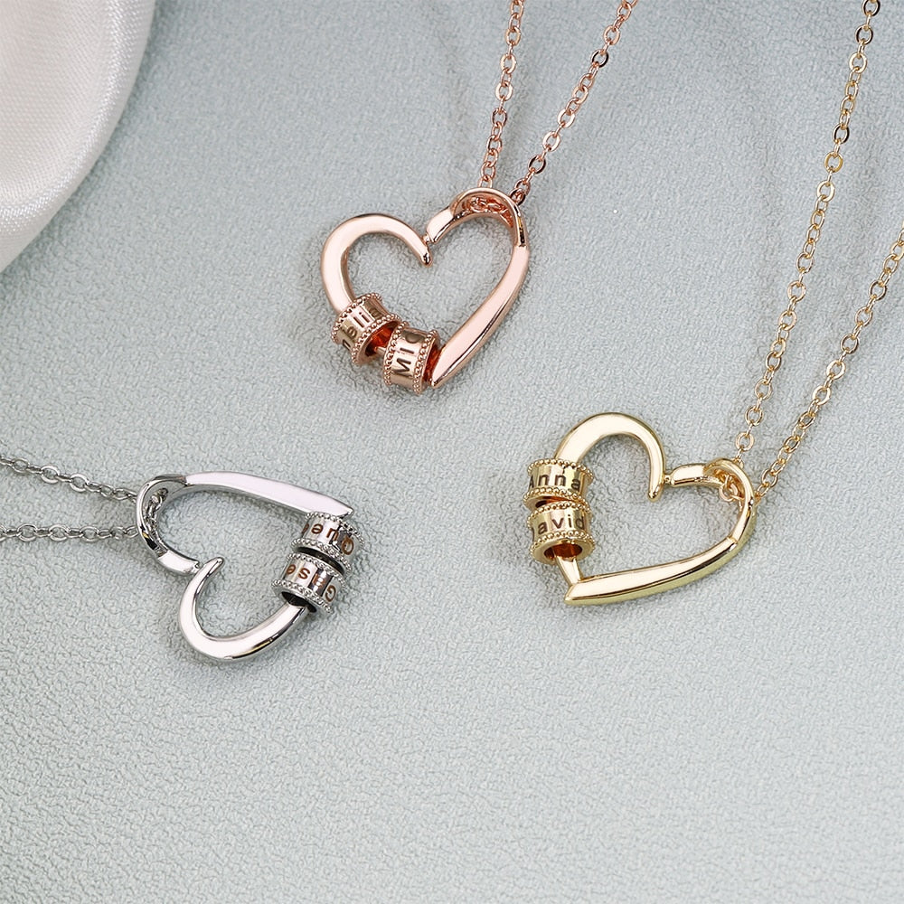 Personalized Heart Necklace with Names