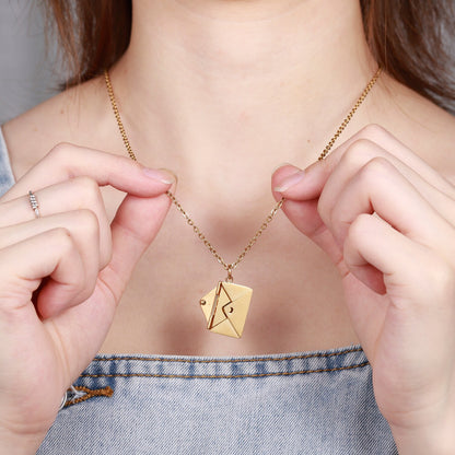 Personalized Letter Envelope Necklace