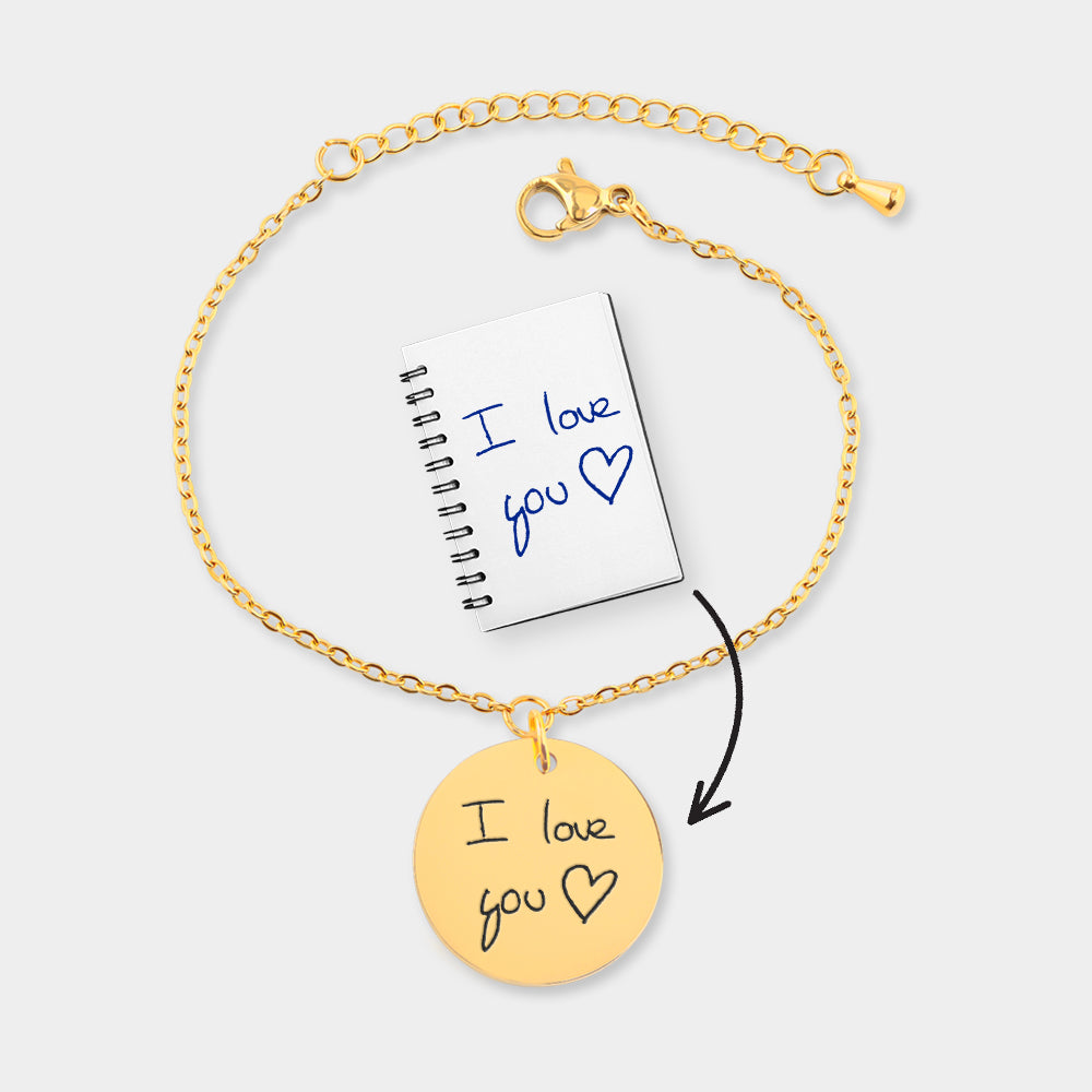 Bracelet Handwritten Message gold