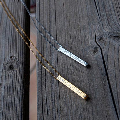 Custom Coordinates Necklace