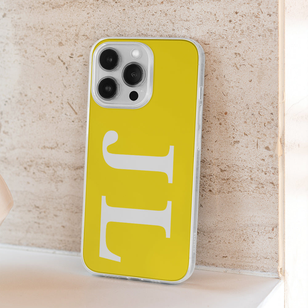 Iphone Case Name Initials Close Up View