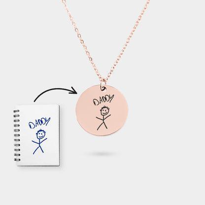 Necklace Handwritten Message rose gold