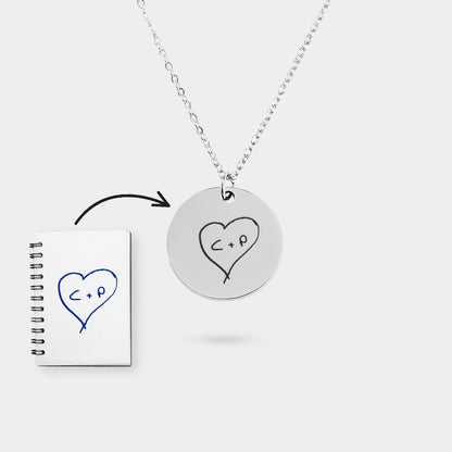 Necklace Handwritten Message silver
