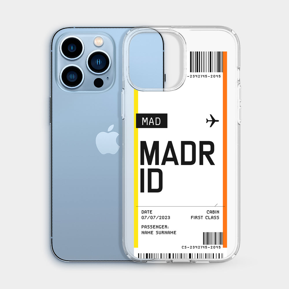 Personalised Phone Case Airline Ticket