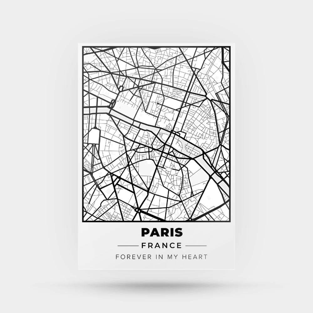 Personalised Transparent Plaque Map
