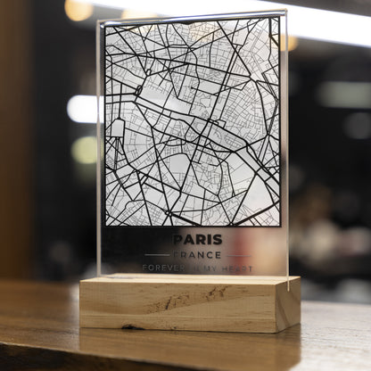 Transparent Plaque Map Close View