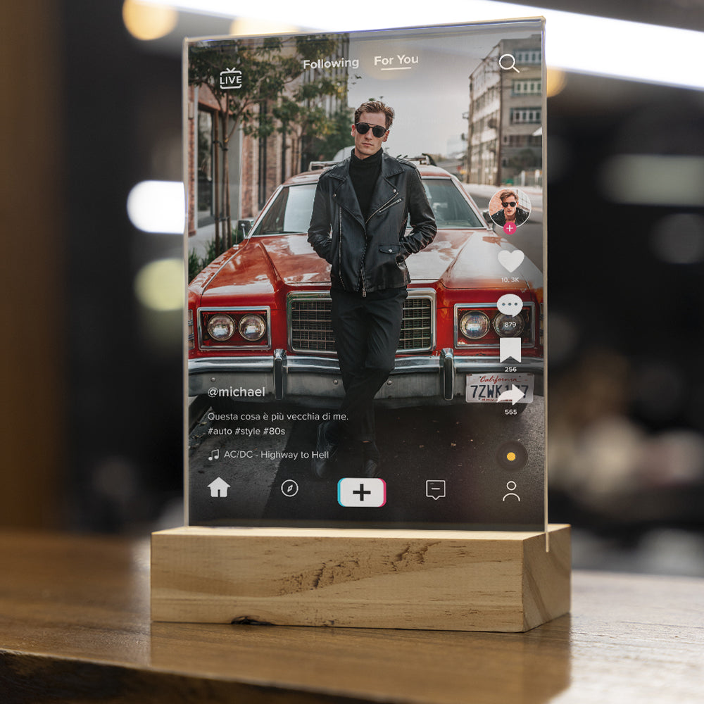 Transparent Plaque TikTok Close View